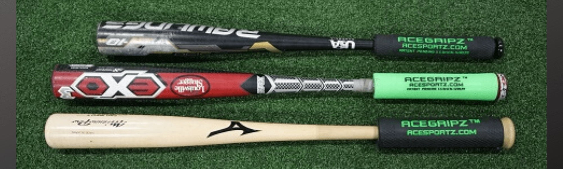 INCREASE EXIT VELOCITY & Bat Speed YOUTH MODEL- ACEGRIPZ Small Straight Handle- 40mm