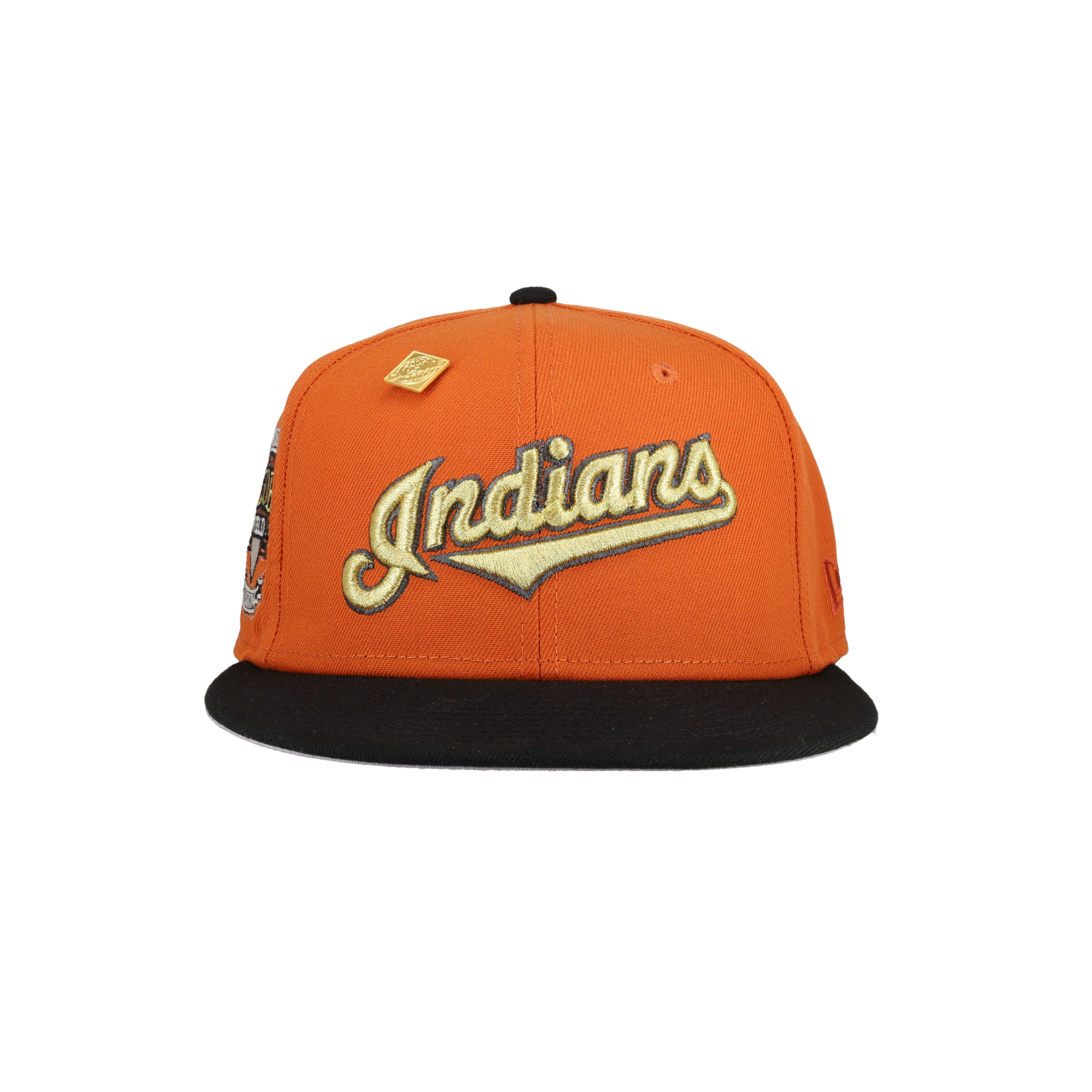 Cleveland Indians Orange Inaugural Season Patch 59Ffity Fitted Hat