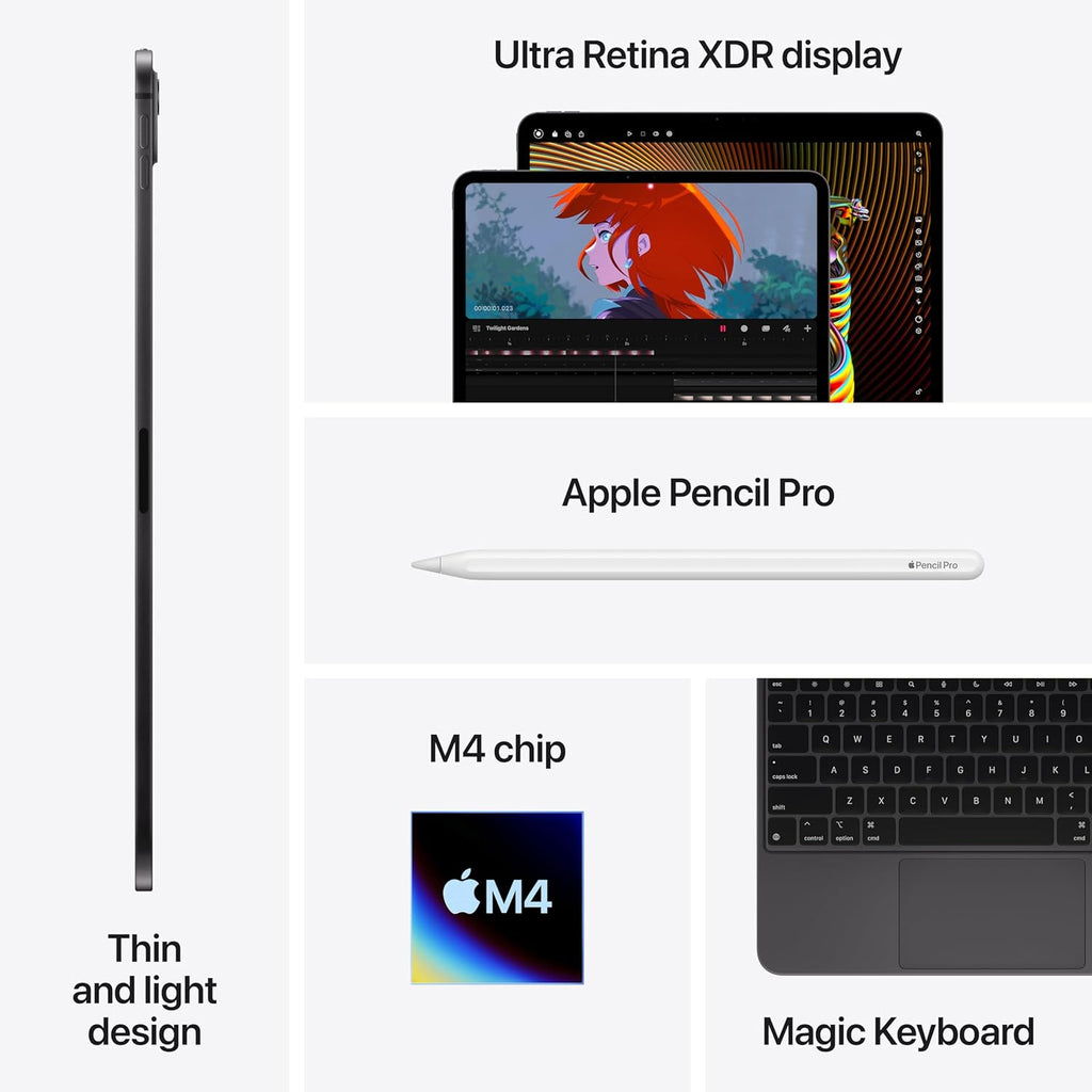 iPad Pro 13‑inch (2024) Nano‑Texture Ultra Retina – Apple M4 10‑Core CPU & GPU • Wi‑Fi + Cellular