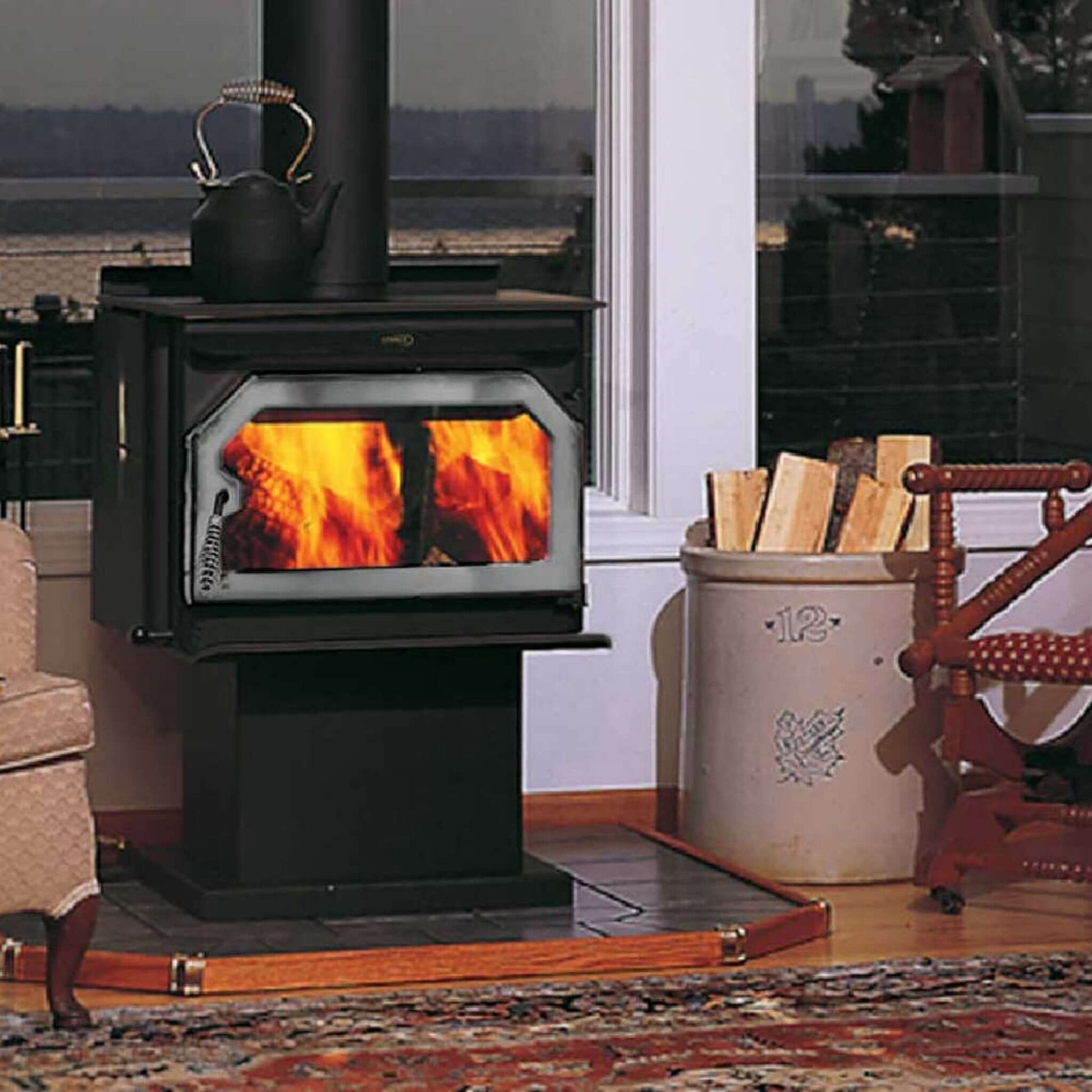 Ironstrike Striker S160 Wood Burning Stove With Arched Door [S160AGL] (SAK19357)