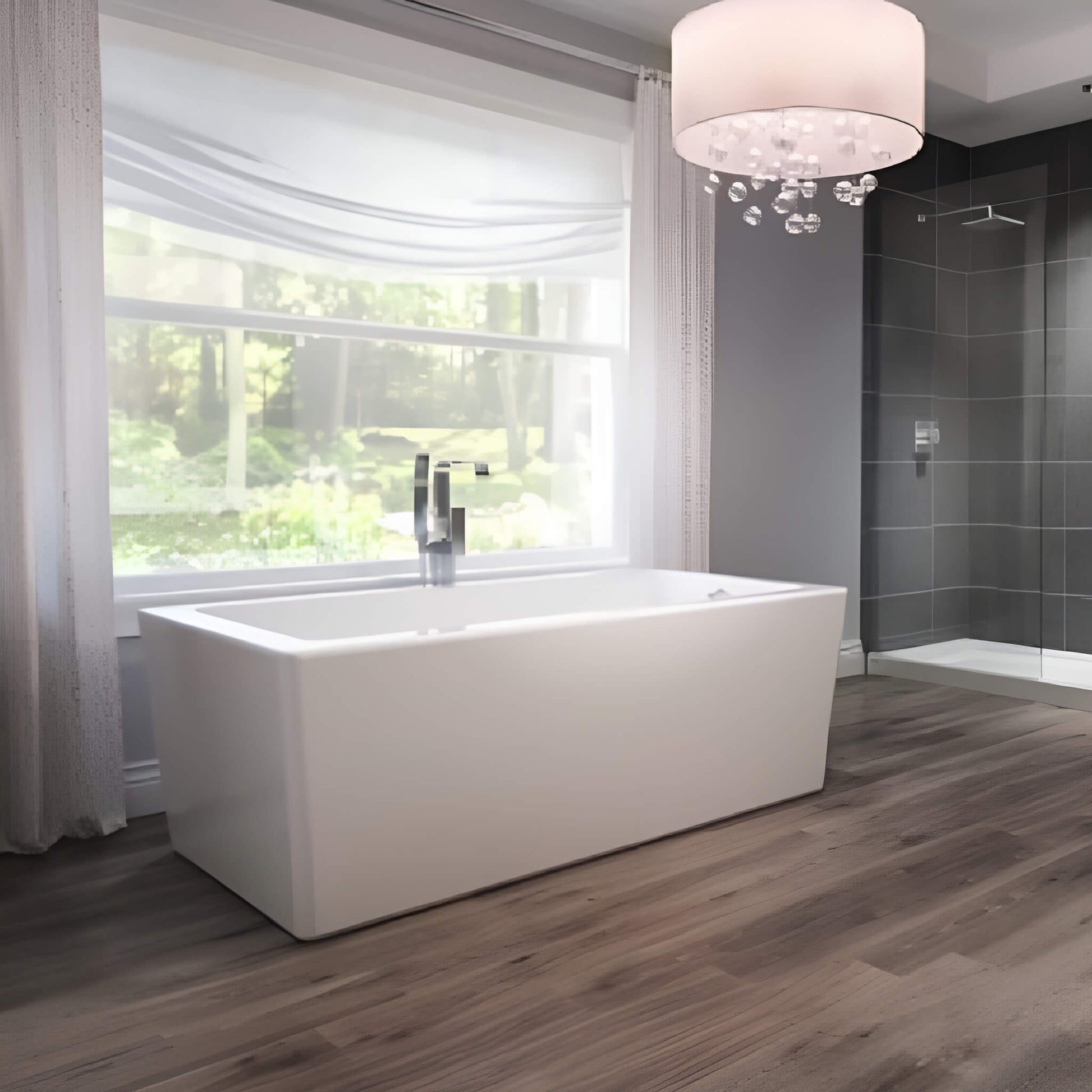 Jacuzzi Bianca 66-Inch Acrylic Freestanding Soaking Tub [JBIF6636BUXXXXW] (SAK24931)