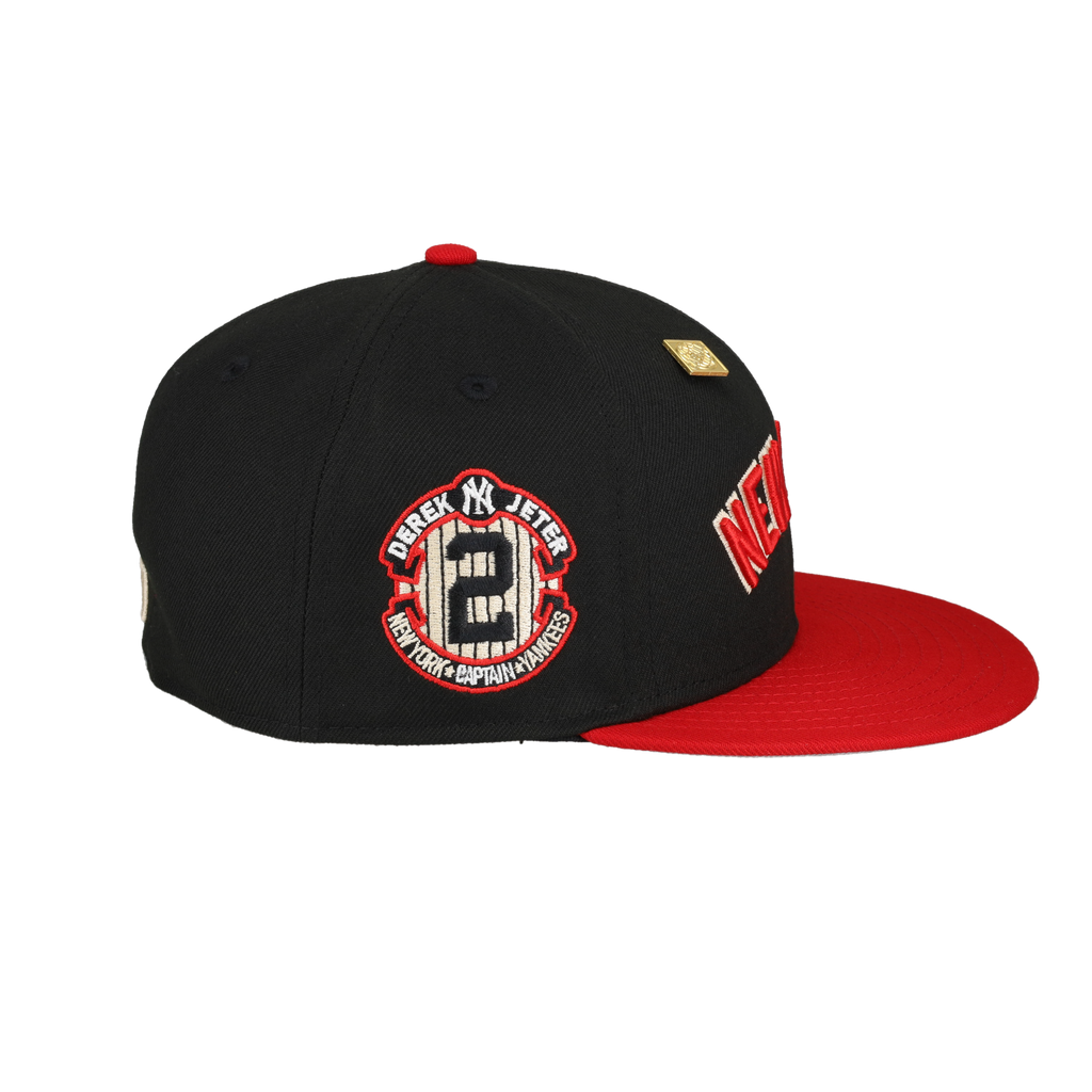 New York Yankees Derek Jeter Patch Script Logo 59fifty Fitted Hat