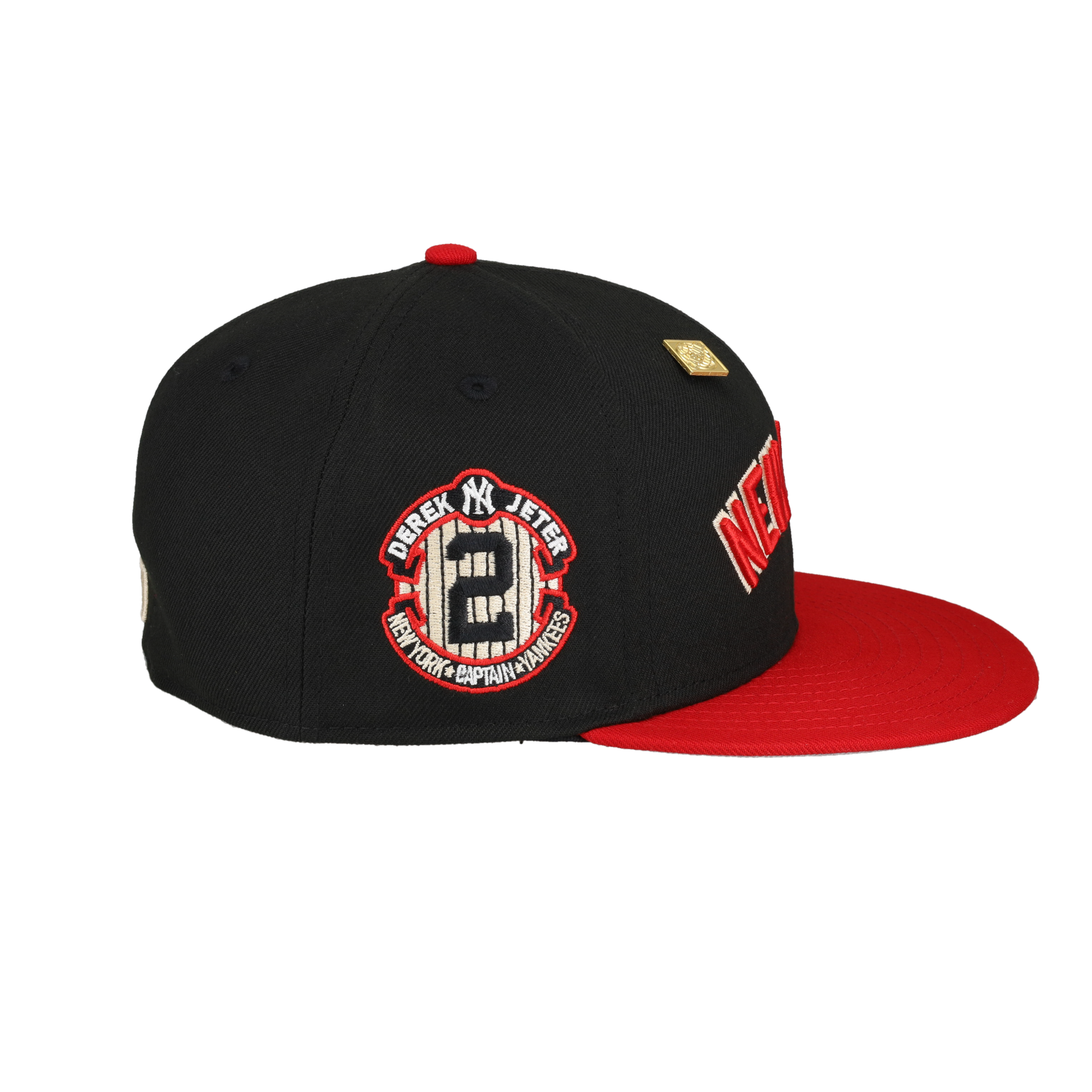 New York Yankees Derek Jeter Patch Script Logo 59fifty Fitted Hat