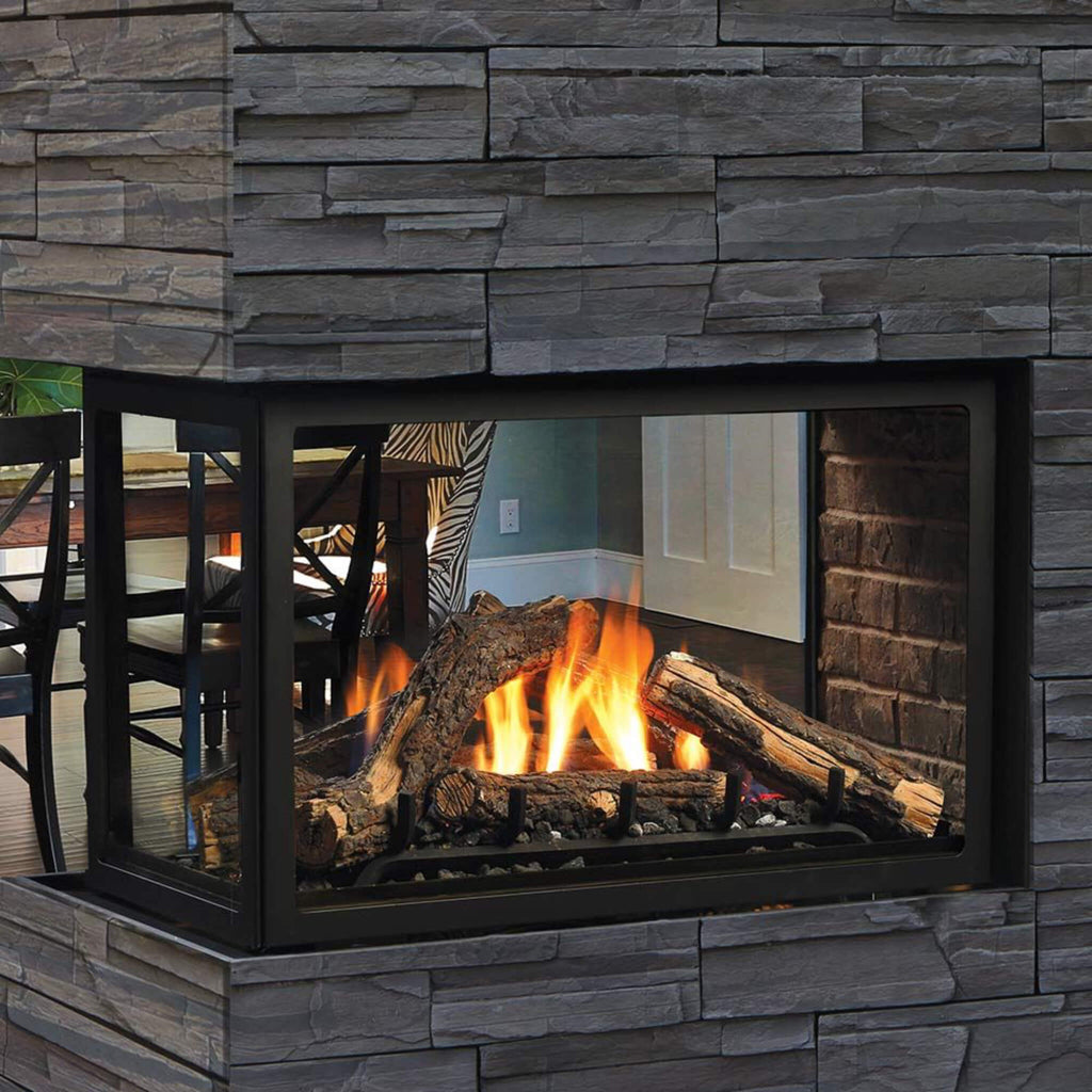 Kingsman Atrium 42" Clean View Peninsula Direct Vent Fireplace (SAK30489)