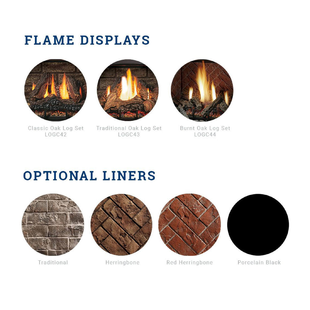 Kingsman 36" Zero Clearance 28K BTU Direct Vent Fireplace [HBZDV3628] (SAK19382)