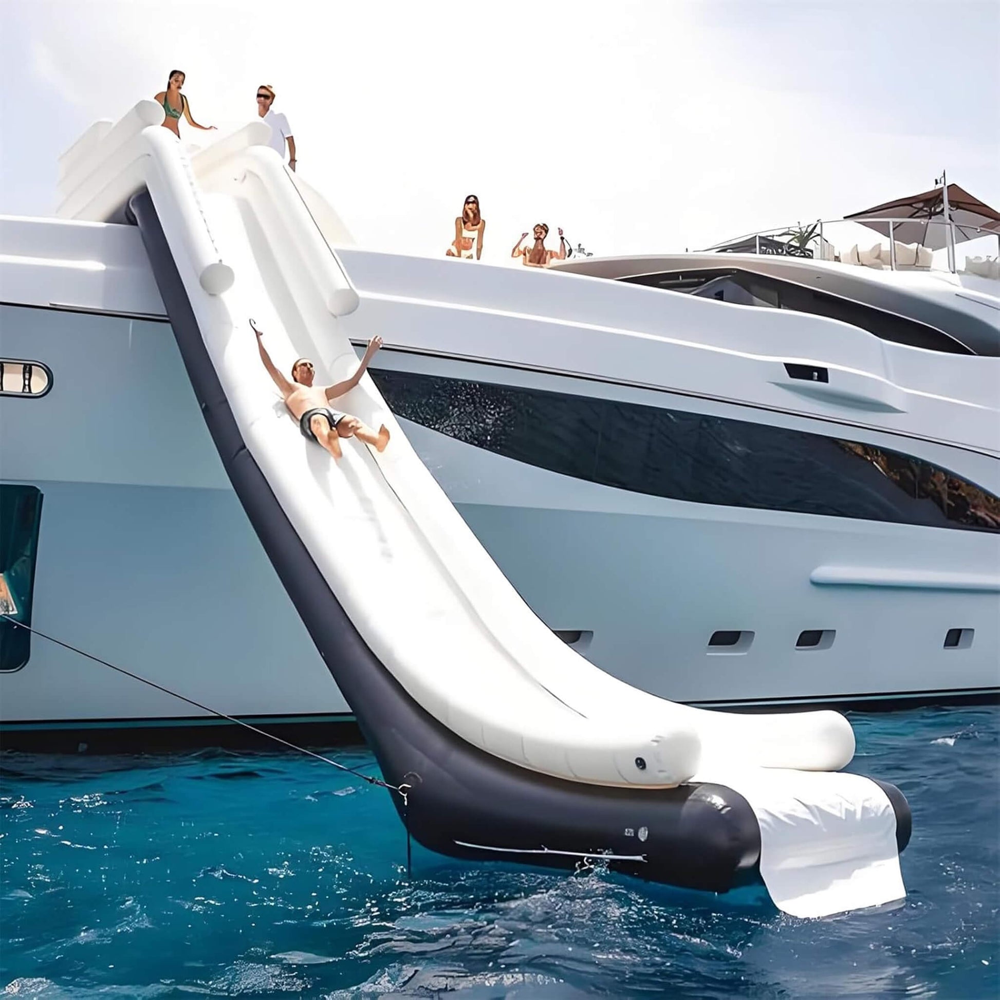 Large Inflatable Yacht Waterslide With Air Pump For Pools, Lakes And Rivers [Made-To-Order] (SAK57374)