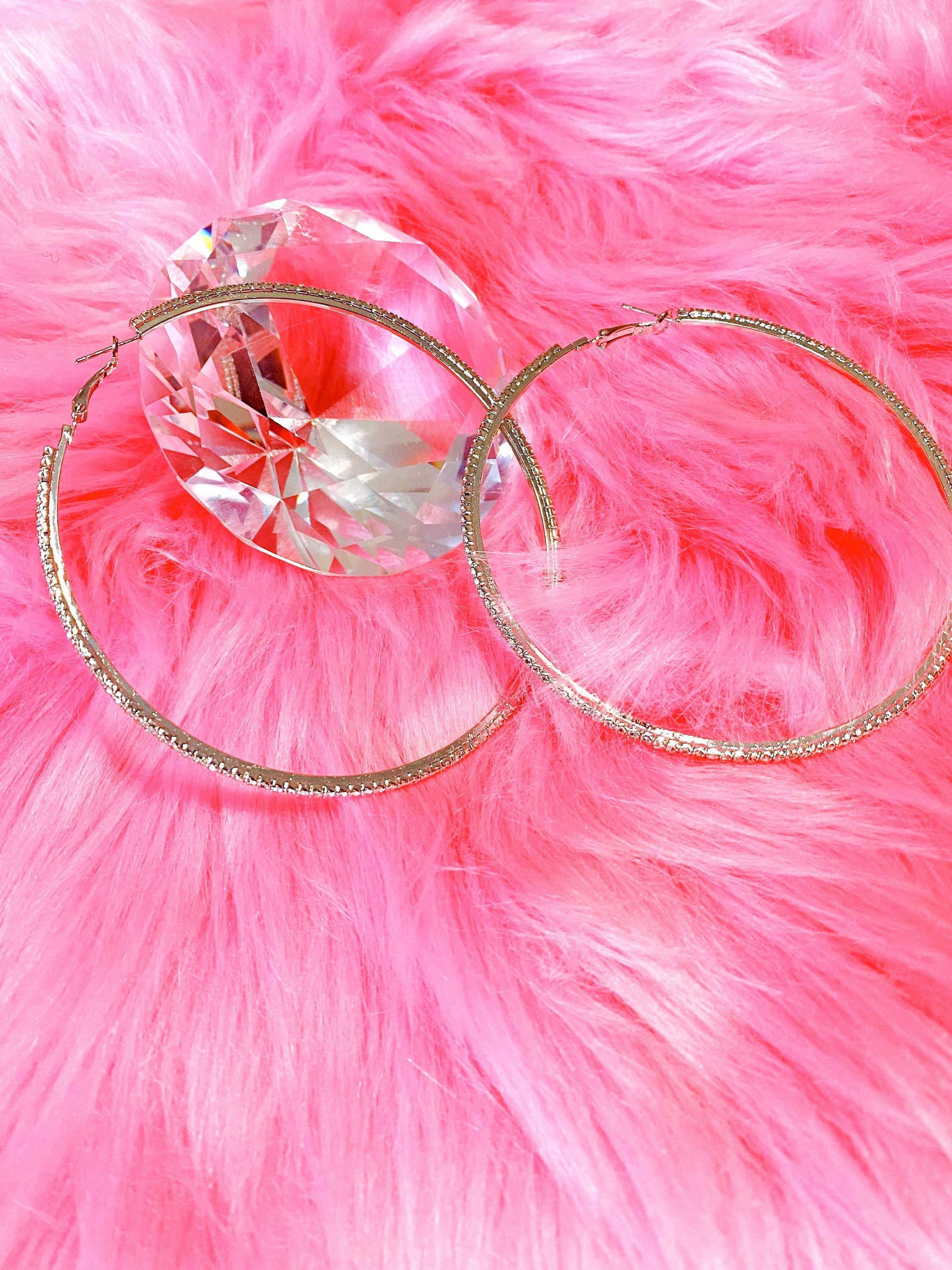 Large Textured Hoop Earrings Around The Way Girl Style