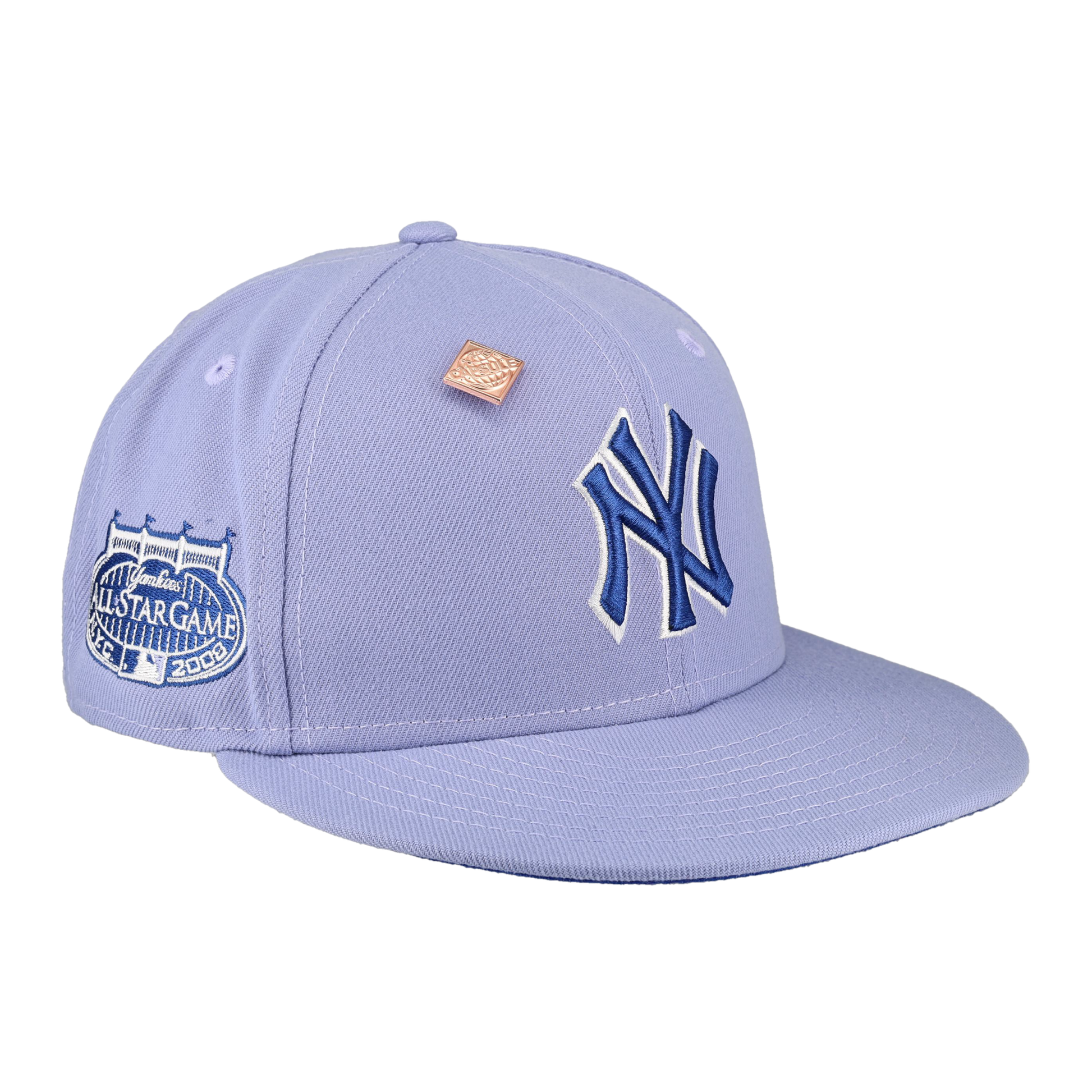 New York Yankees Lavender 2008 All Star Game Patch Fitted Hat