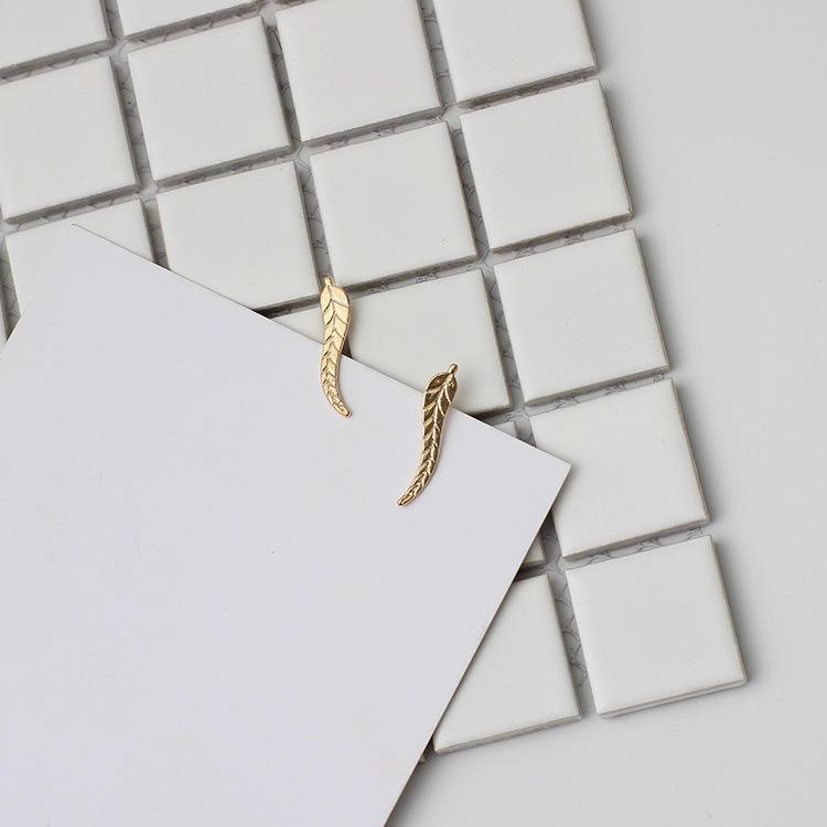 Leaf Ear Crawler Earrings Sterling Silver Minimal Cuff