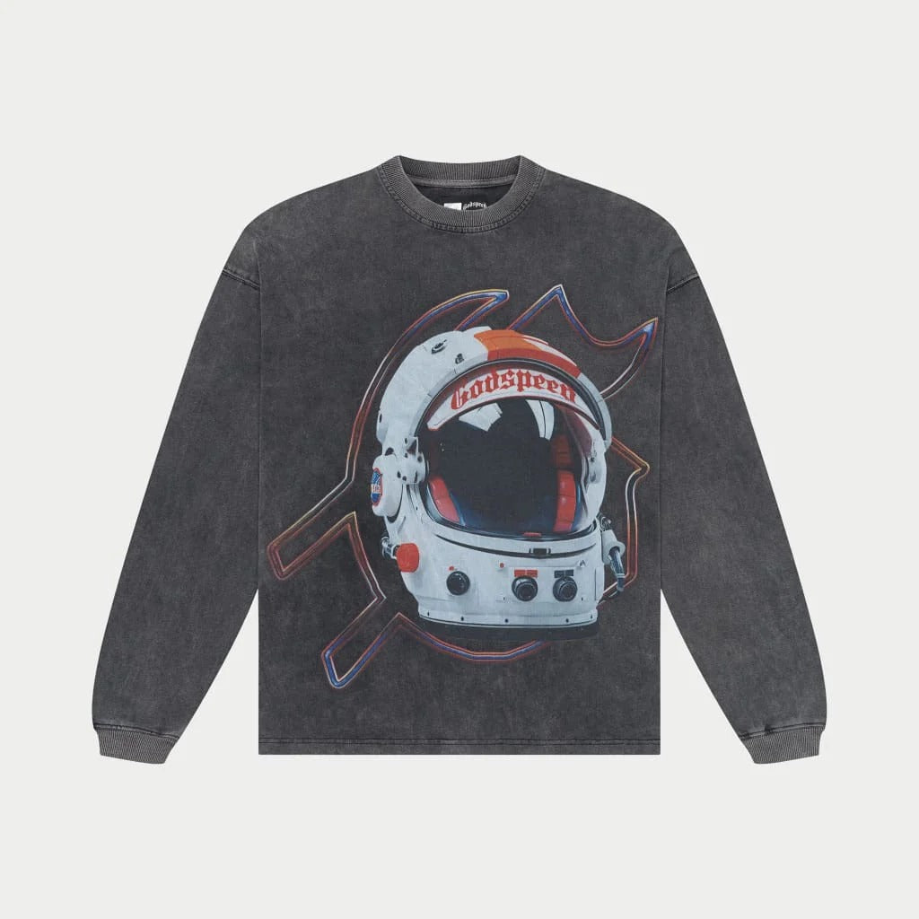 Godspeed Lift Off LS T-Shirt (Grey Wash)