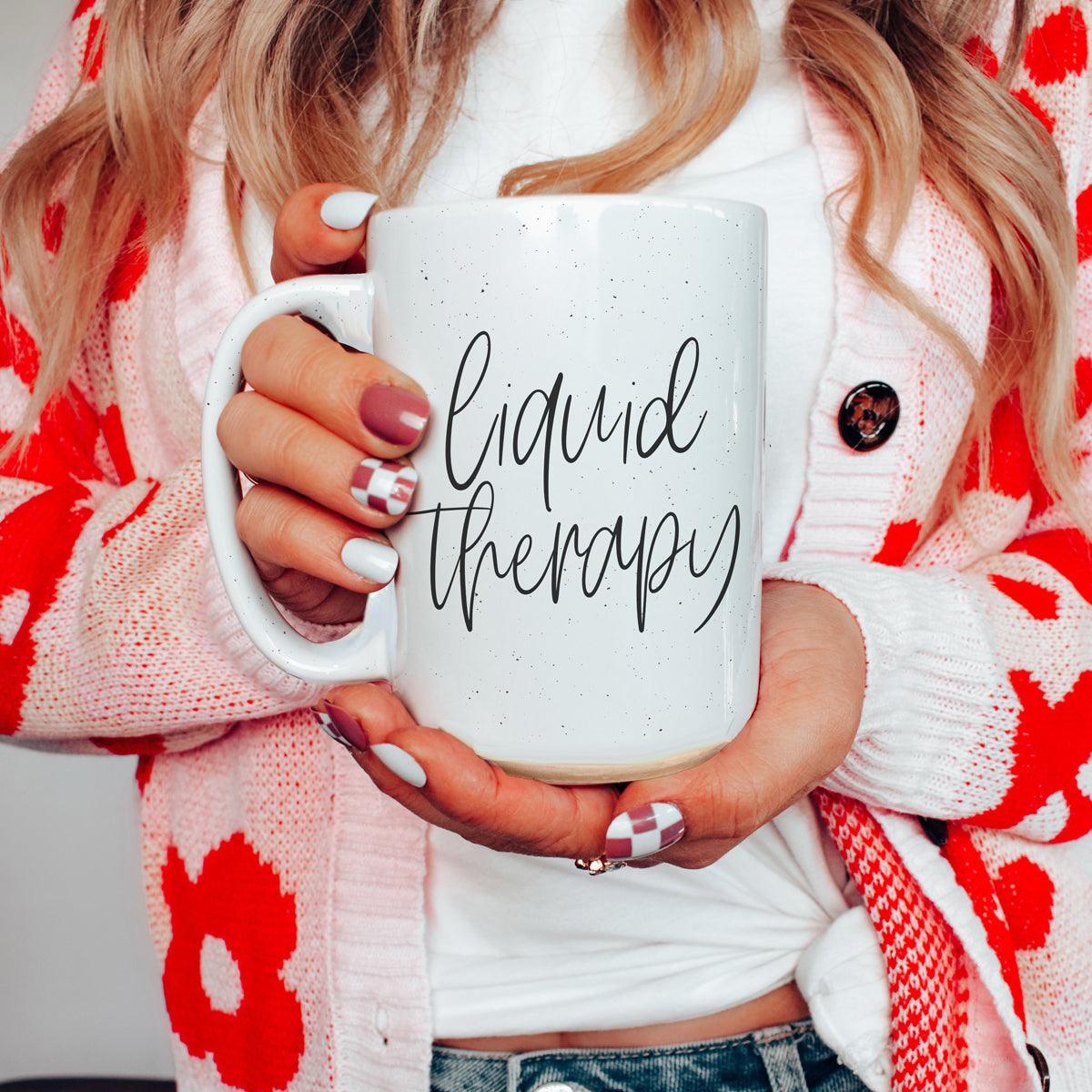 Liquid Therapy Ceramic Mug 16oz Relaxing Coffee Tea Cup Gift For Stress Relief