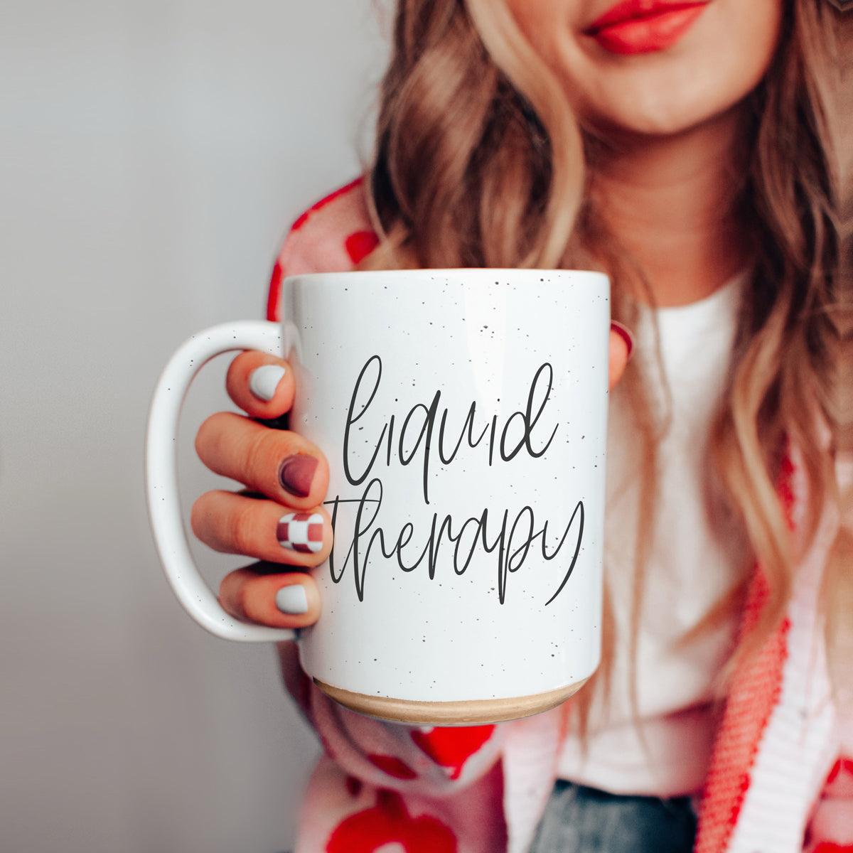 Liquid Therapy Ceramic Mug 16oz Relaxing Coffee Tea Cup Gift For Stress Relief