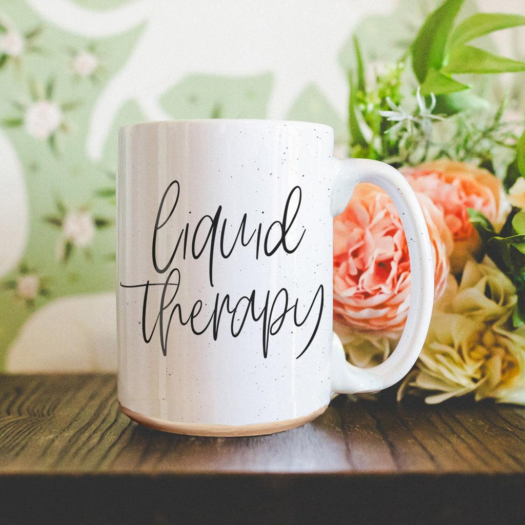 Liquid Therapy Ceramic Mug 16oz Relaxing Coffee Tea Cup Gift For Stress Relief