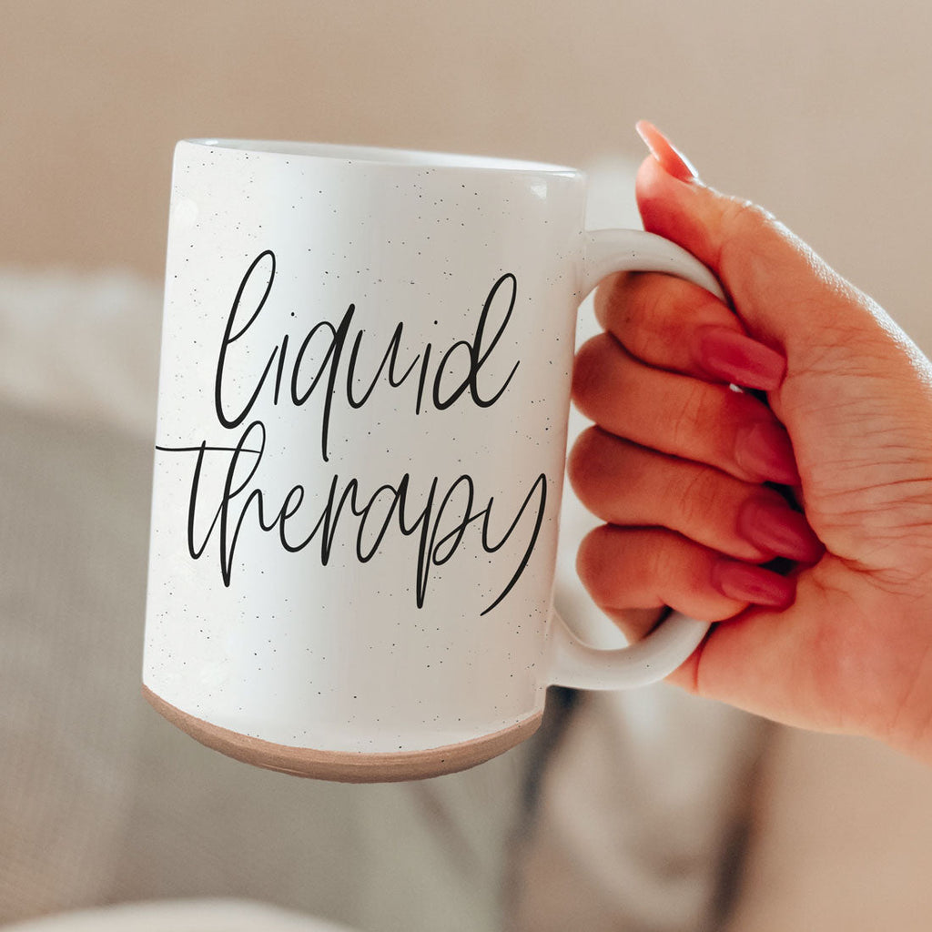 Liquid Therapy Ceramic Mug 16oz Relaxing Coffee Tea Cup Gift For Stress Relief