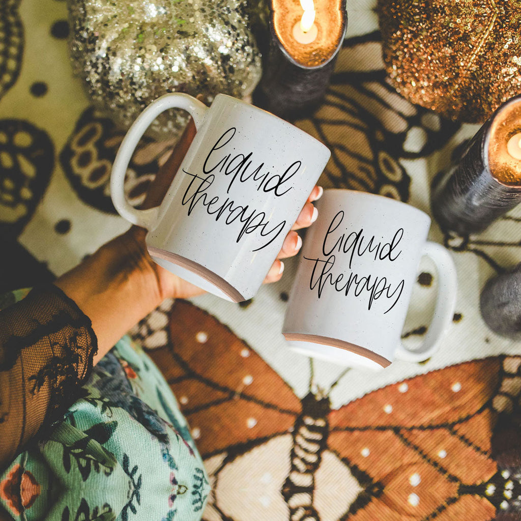 Liquid Therapy Ceramic Mug 16oz Relaxing Coffee Tea Cup Gift For Stress Relief