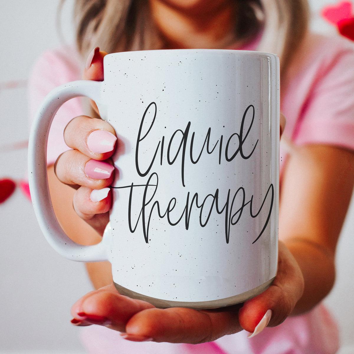 Liquid Therapy Ceramic Mug 16oz Relaxing Coffee Tea Cup Gift For Stress Relief