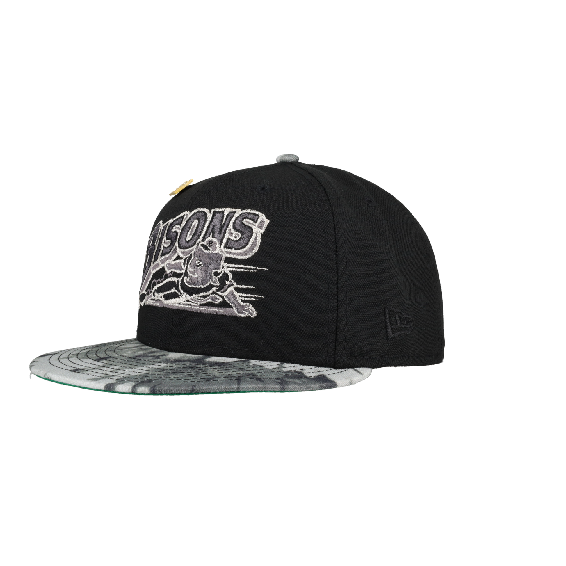 Buffalo Bisons Liquid Metal Swinging Bison Patch 59Fifty Fitted Hat
