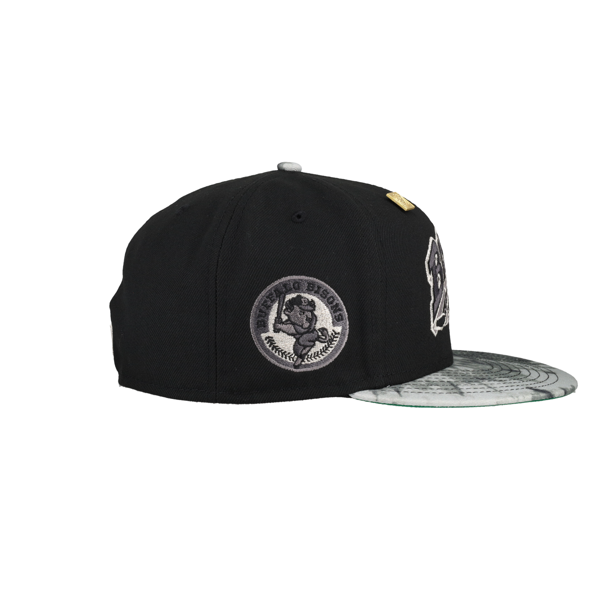 Buffalo Bisons Liquid Metal Swinging Bison Patch 59Fifty Fitted Hat
