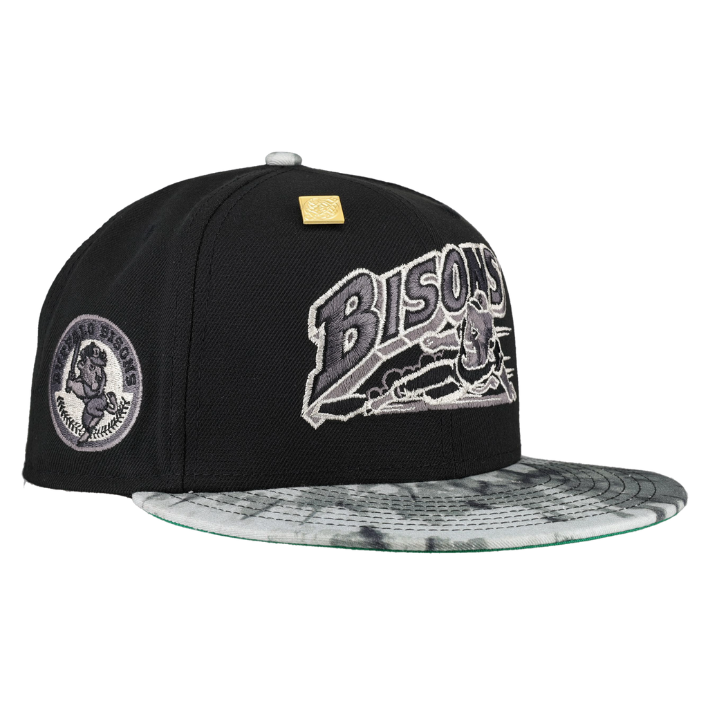 Buffalo Bisons Liquid Metal Swinging Bison Patch 59Fifty Fitted Hat