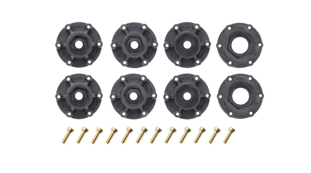 Louise R/C SC-Pioneer 1/10 Short Course Tires Soft 12mm 14mm 17mm Removable Hex Mounted Black Rim Pair