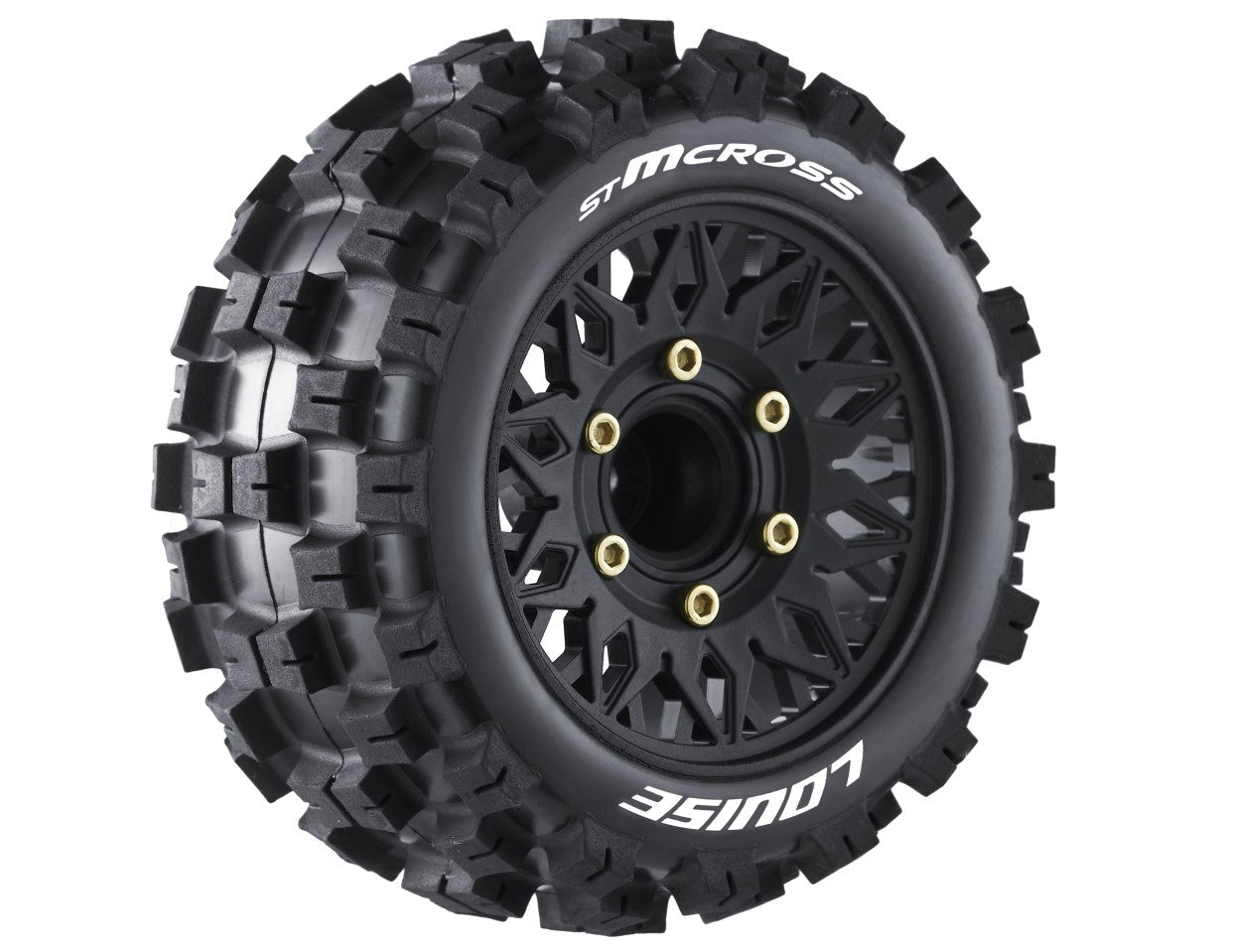 Louise R/C ST-MCross Soft 1/10 Stadium Truck Tires, Removable Hex (0" & 1/2" Offset)