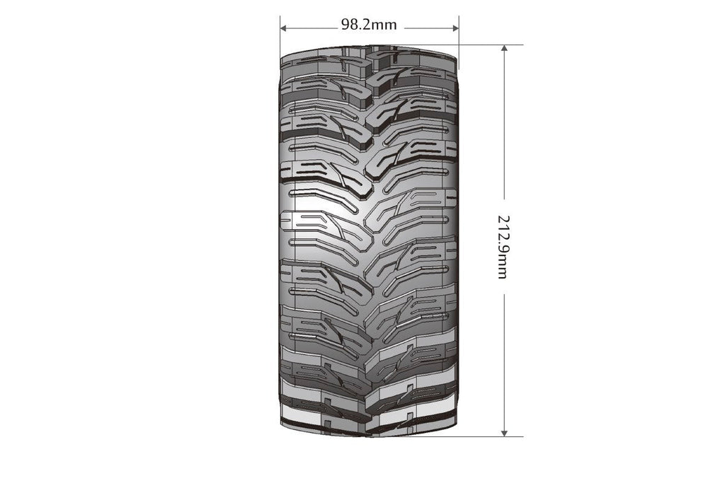 Louise R/C MFT X-Cyclone Belted Monster Truck Tires Mounted 24mm Hex Pair for Arrma Kraton 8S
