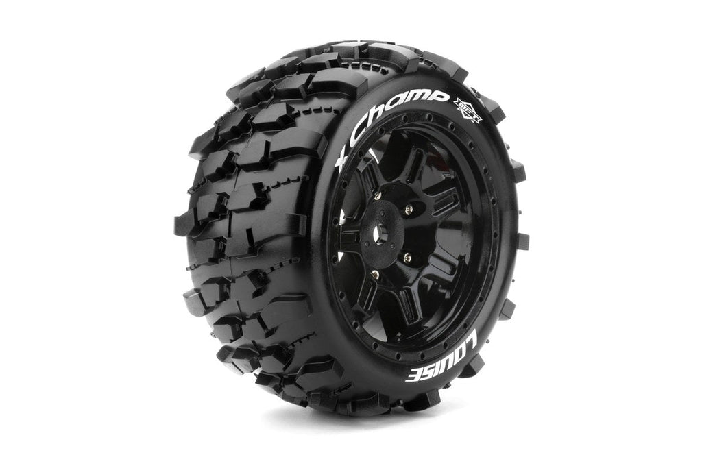 Louise R/C MFT X-Champ Monster Truck Belted Tires 24mm Hex Pair for Traxxas X-MAXX / XRT