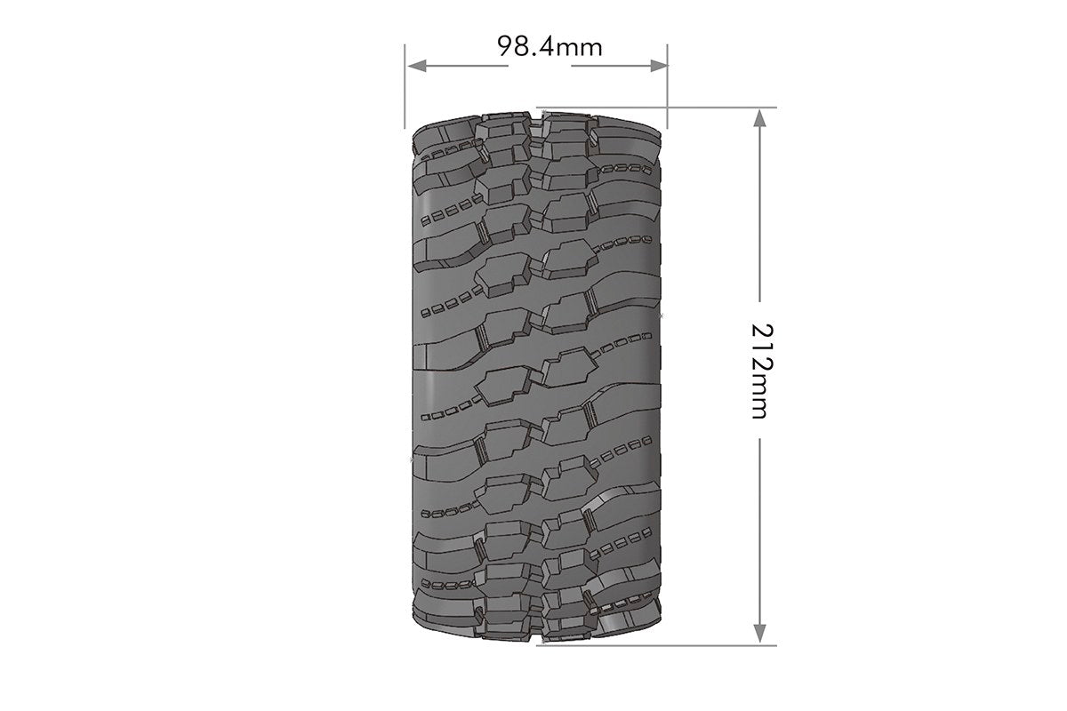 Louise R/C MFT X-Champ Belted Monster Truck Tires Mounted 24mm Hex Pair for Arrma Kraton 8S