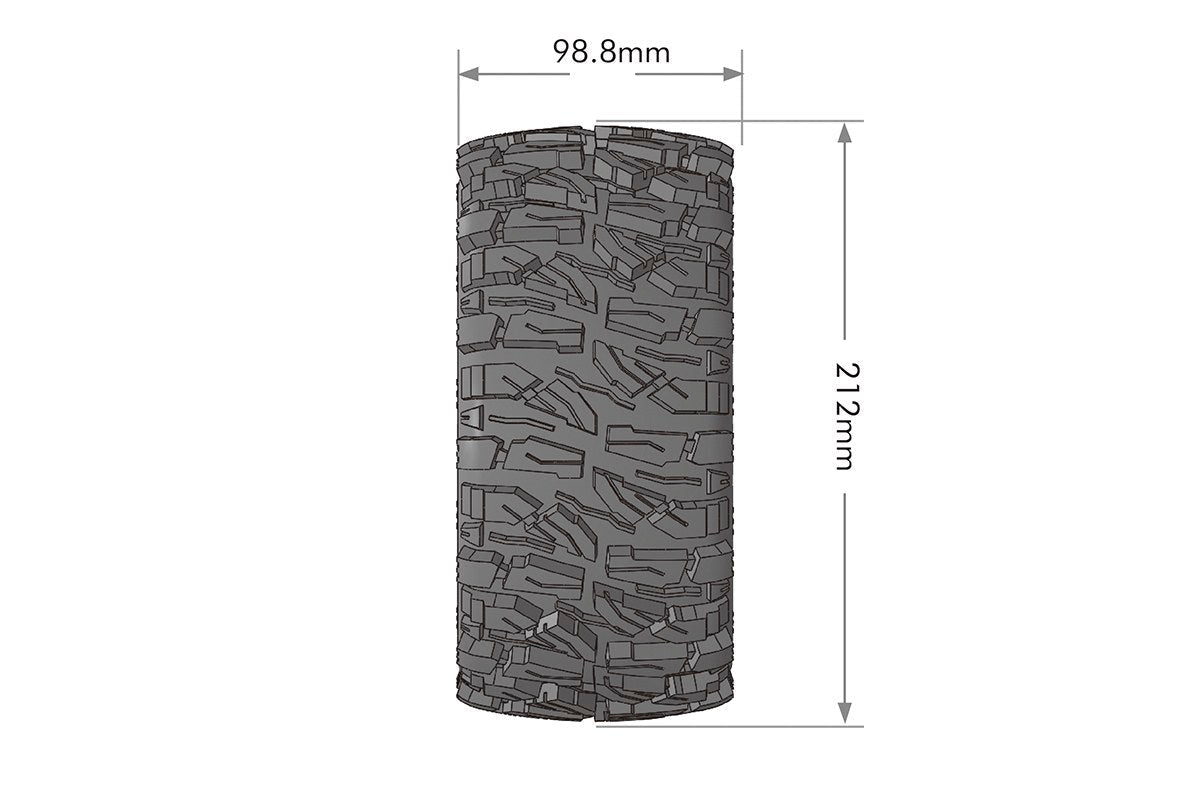 Louise R/C MFT X-Mallet Belted Monster Truck Tires Mounted 24mm Hex Pair for Arrma Kraton 8S