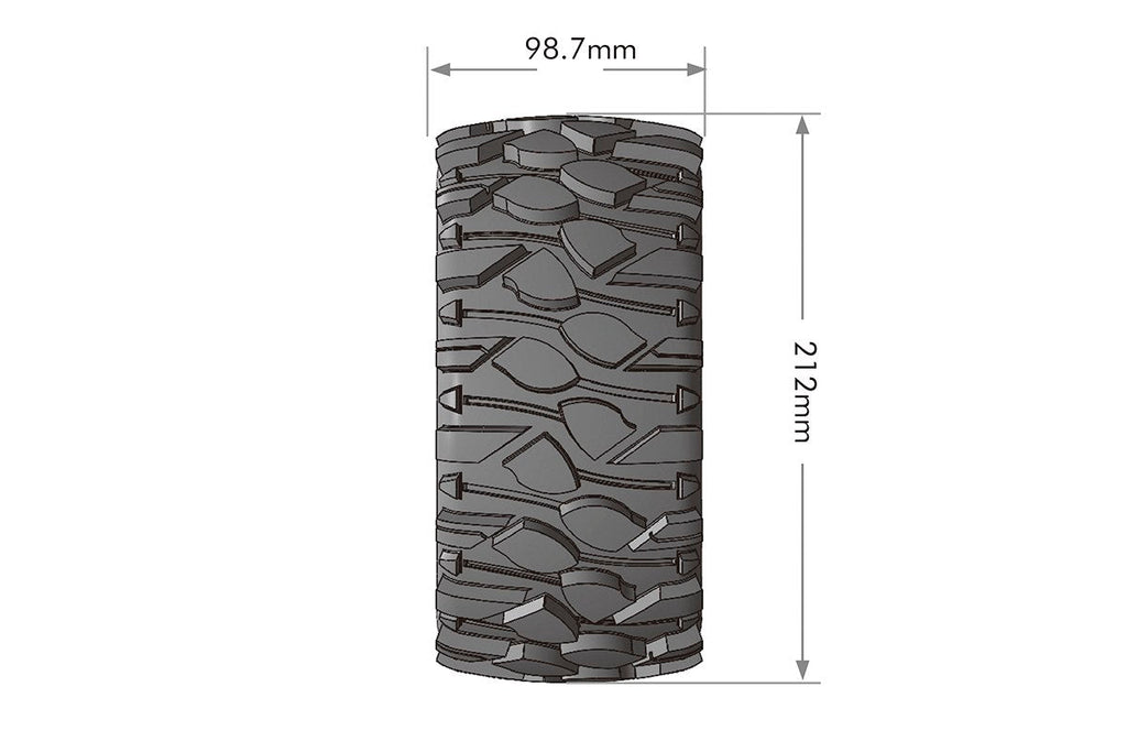 Louise R/C MFT X-Rowdy Sport Monster Truck Belted Tires 24mm Hex Pair for Traxxas X-MAXX / XRT