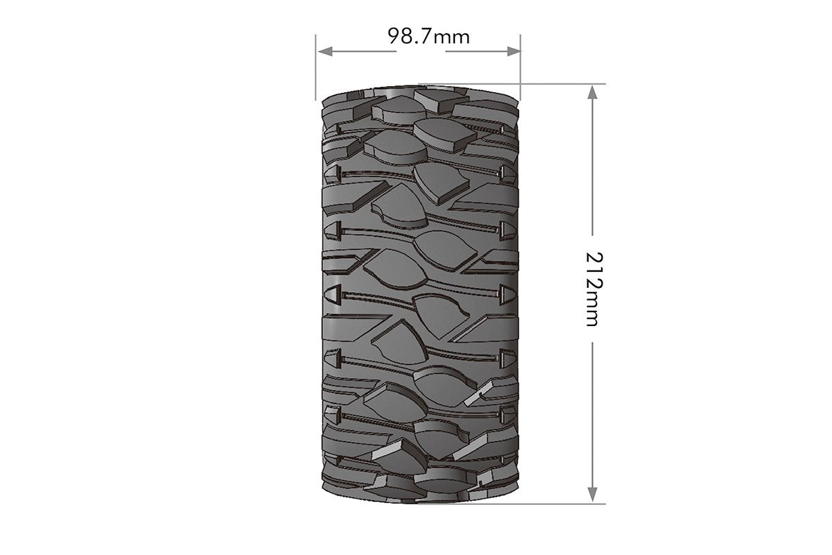 Louise R/C MFT X-Rowdy Sport Monster Truck Belted Tires 24mm Hex Pair for Traxxas X-MAXX / XRT