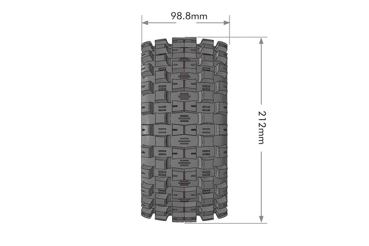 Louise R/C MFT X-Mcross Monster Truck Belted Tires 24mm Hex Pair for Traxxas X-MAXX / XRT