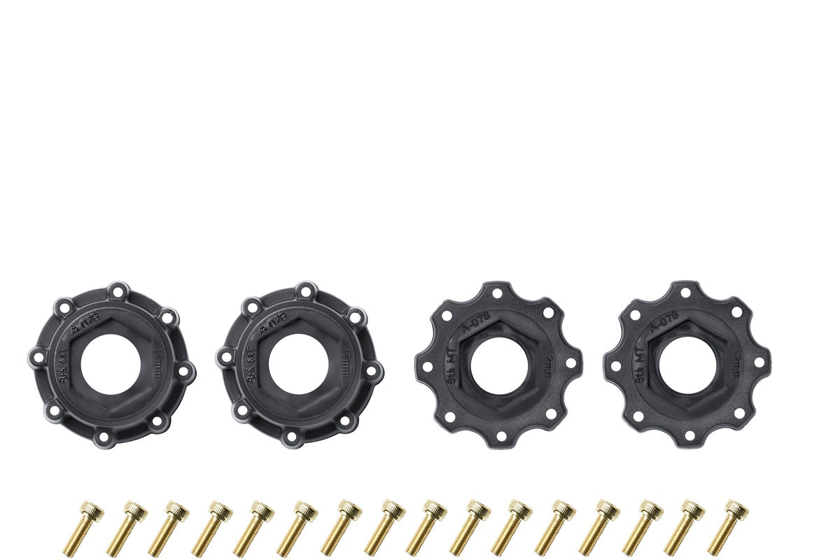 Louise R/C MT-Cyclone Speed 1/8 Monster Truck Belted Tires Mounted Low Profile 17mm Hex 0" & 1/2" Offset Pair