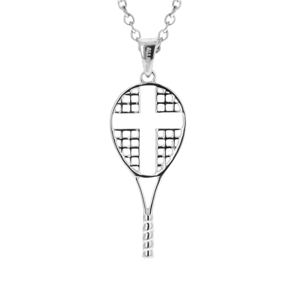 Love All Tennis Cross Necklace | Stainless