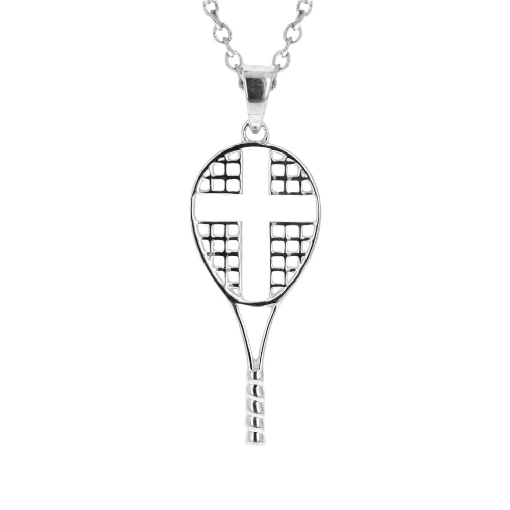 Love All Tennis Cross Necklace | Stainless