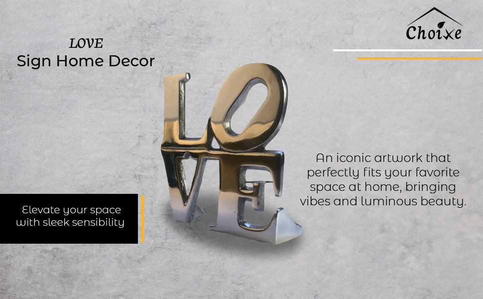 Love Sign Wall Decor Minimalist Illuminated Home Art Accent for Living Room