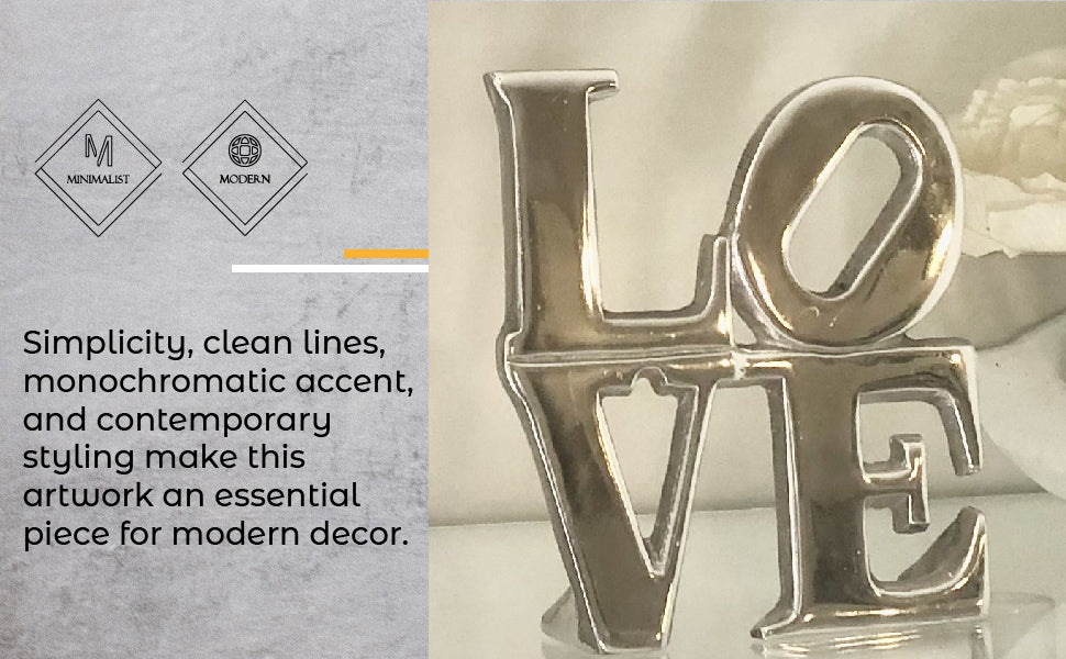 Love Sign Wall Decor Minimalist Illuminated Home Art Accent for Living Room