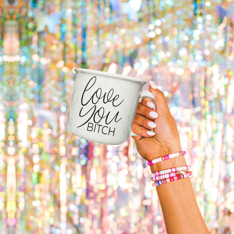Love You Bitch Ceramic Coffee Mug 14.5oz Funny Sassy Gift For Best Friend
