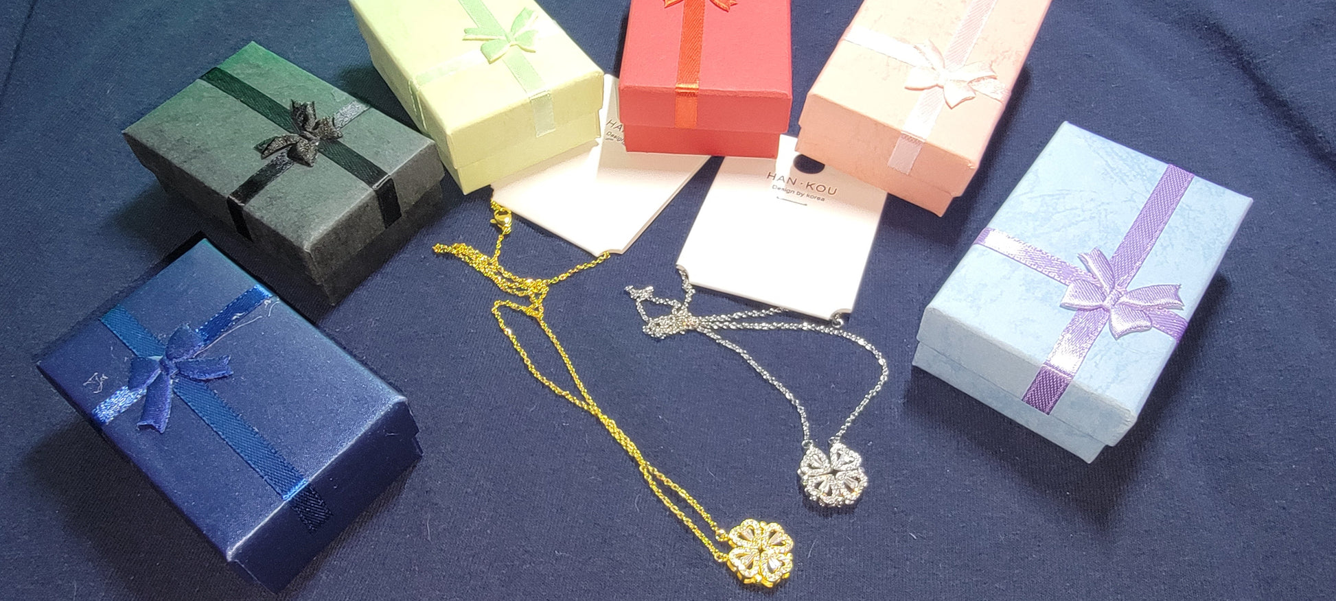 Lucky Clover Four Leaf Heart Necklace Gold Plated Pendant