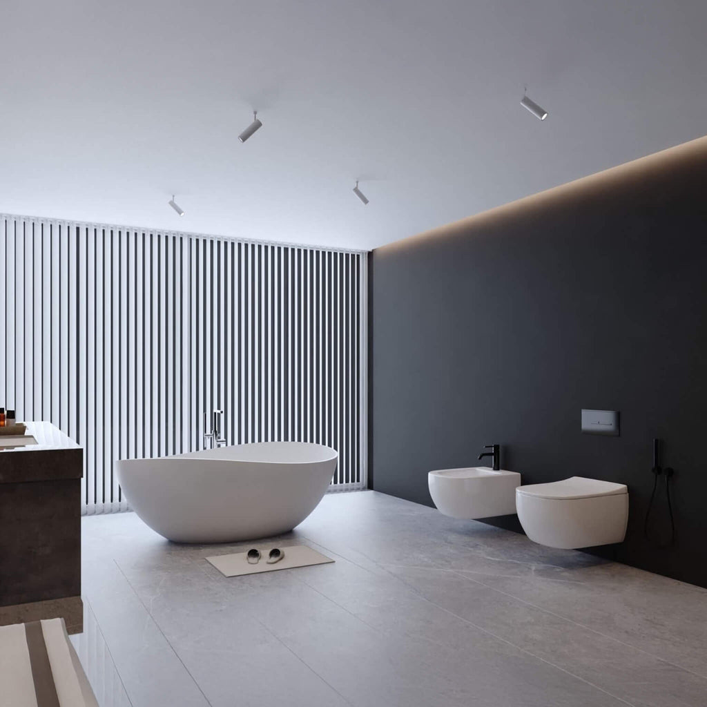Nuvia Prestige Luxury 63-Inch Matte White Freestanding Soaking Bathtub With Overflow And Pop-Up Drain (SAK56208)
