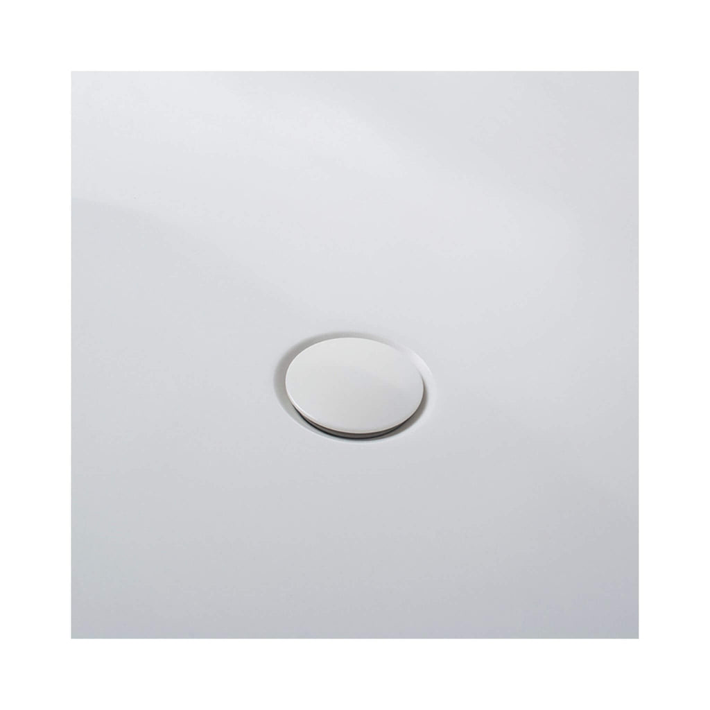 Nuvia Prestige Luxury 63-Inch Matte White Freestanding Soaking Bathtub With Overflow And Pop-Up Drain (SAK56208)