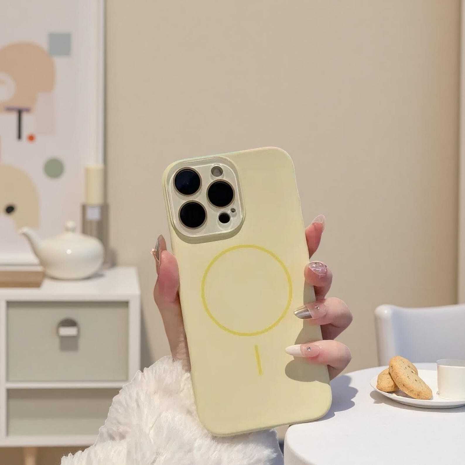 Liquid Silicone Soft Phone Case for iPhone 16 15 14 13 12 Pro Max Wireless Charging Compatible