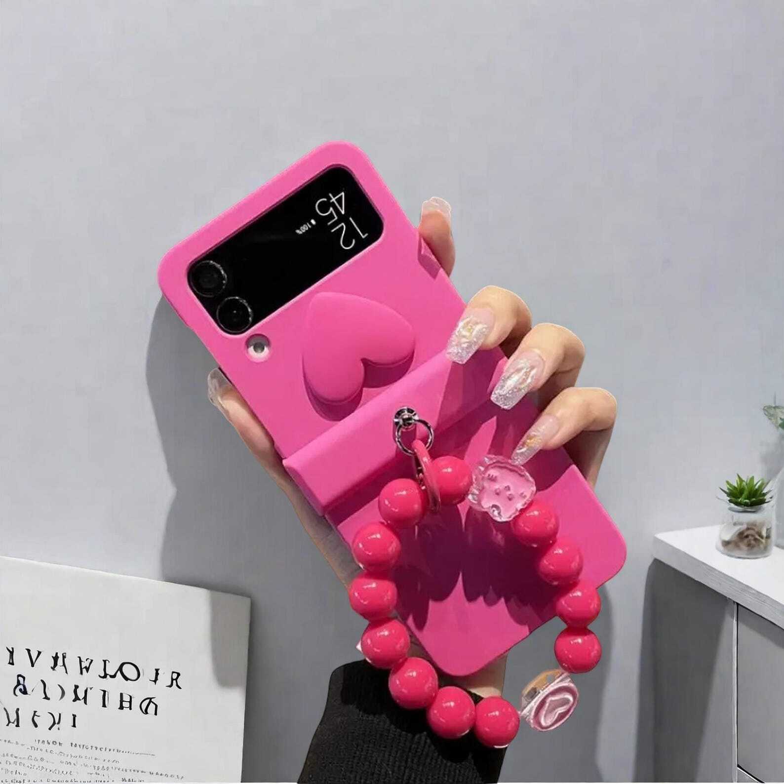 Cute Bracelet Hinge Case for Samsung Galaxy Z Flip 3 4 5 - Stylish and Protective Cover with Secure Grip for Zflip5 Phones