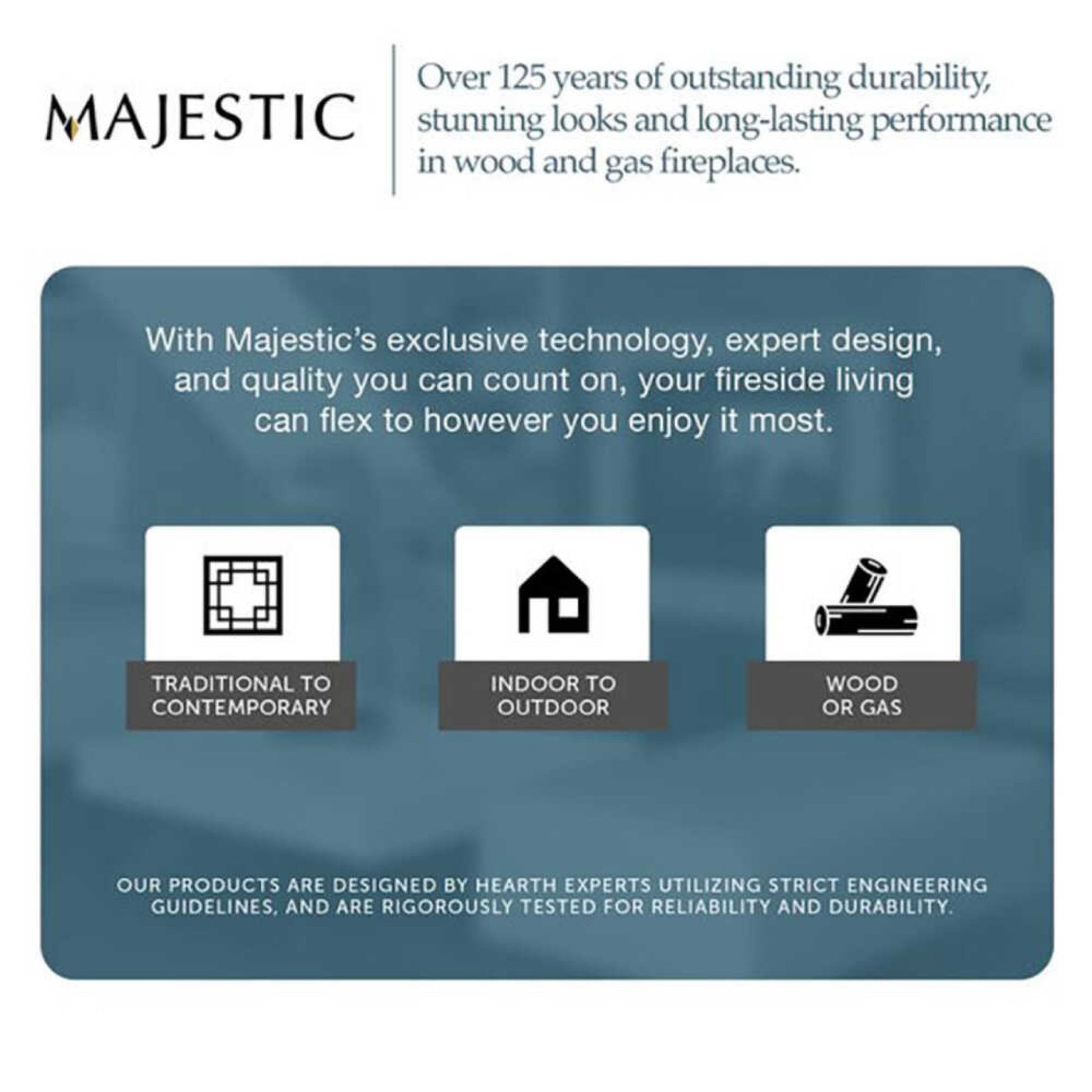 Majestic Meridian 36-Inch Platinum Natural Gas Fireplace [MER36PN] (SAK43751)