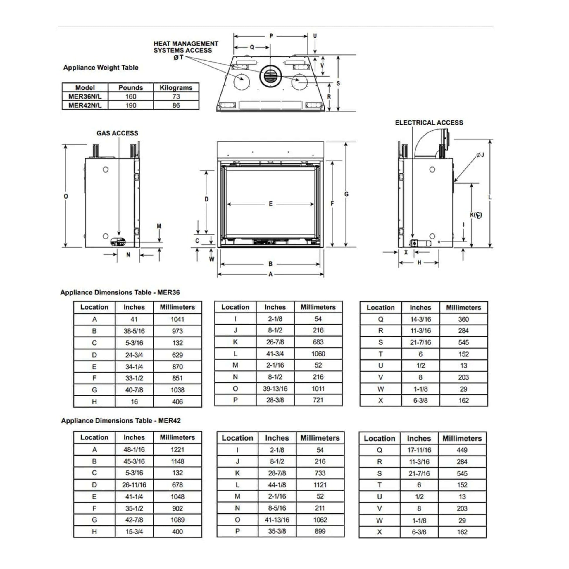 Majestic Meridian 42-Inch Natural Gas Fireplace [MER42N] (SAK43895)
