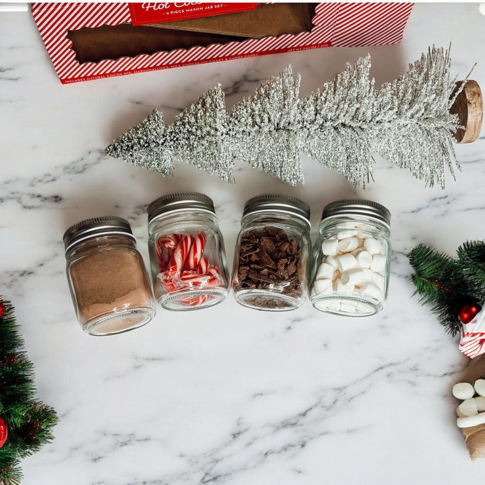 Hot Cocoa Bar Mason Jar Kit DIY Hot Chocolate Mix Gift Set With Toppings