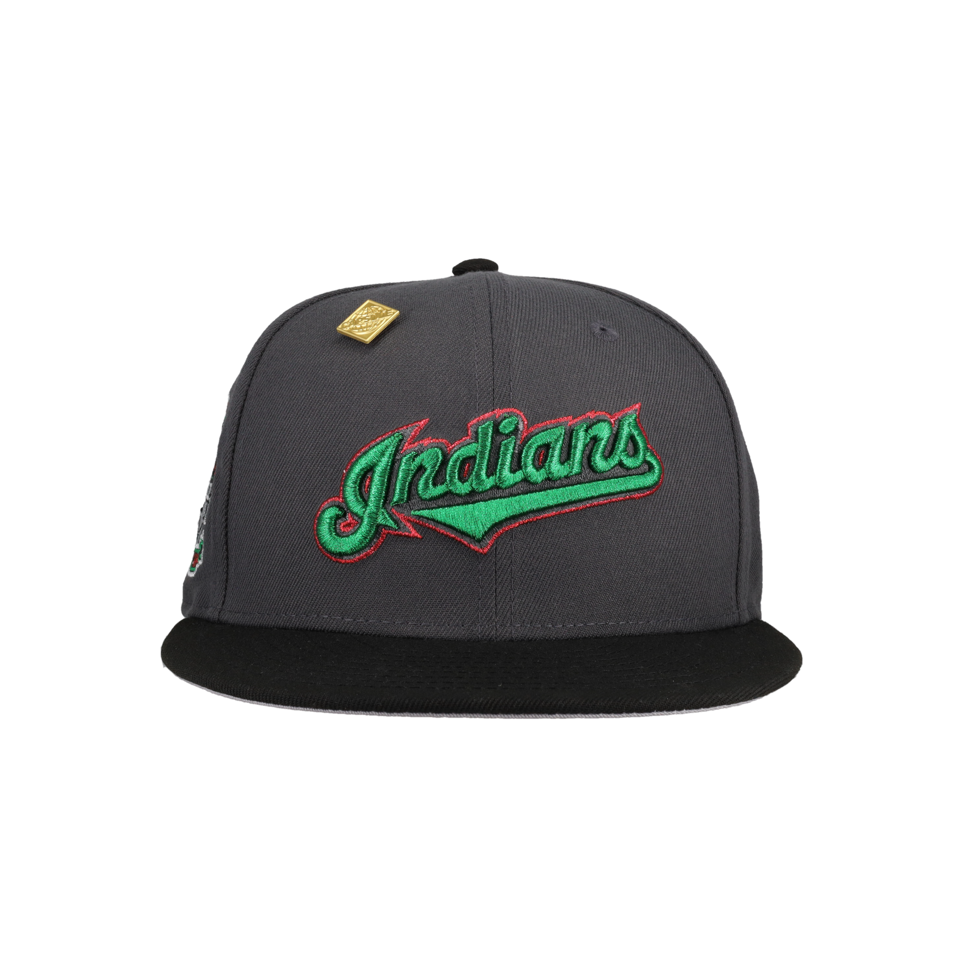 Cleveland Indians Metallic Stitching Inaugural Season Patch Fitted Hat