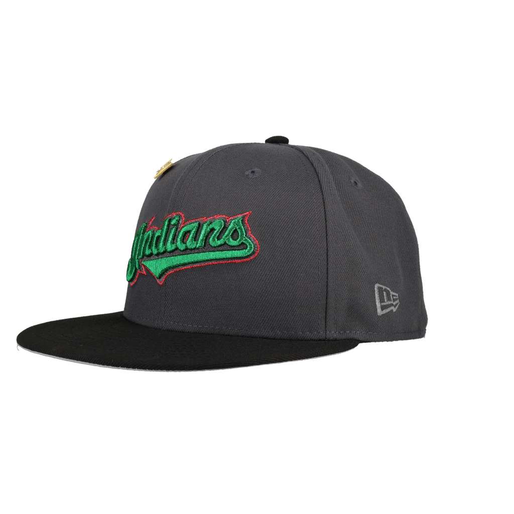 Cleveland Indians Metallic Stitching Inaugural Season Patch Fitted Hat