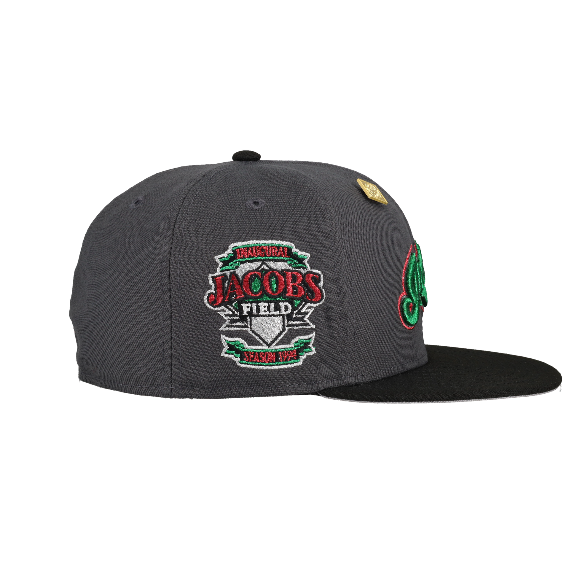 Cleveland Indians Metallic Stitching Inaugural Season Patch Fitted Hat