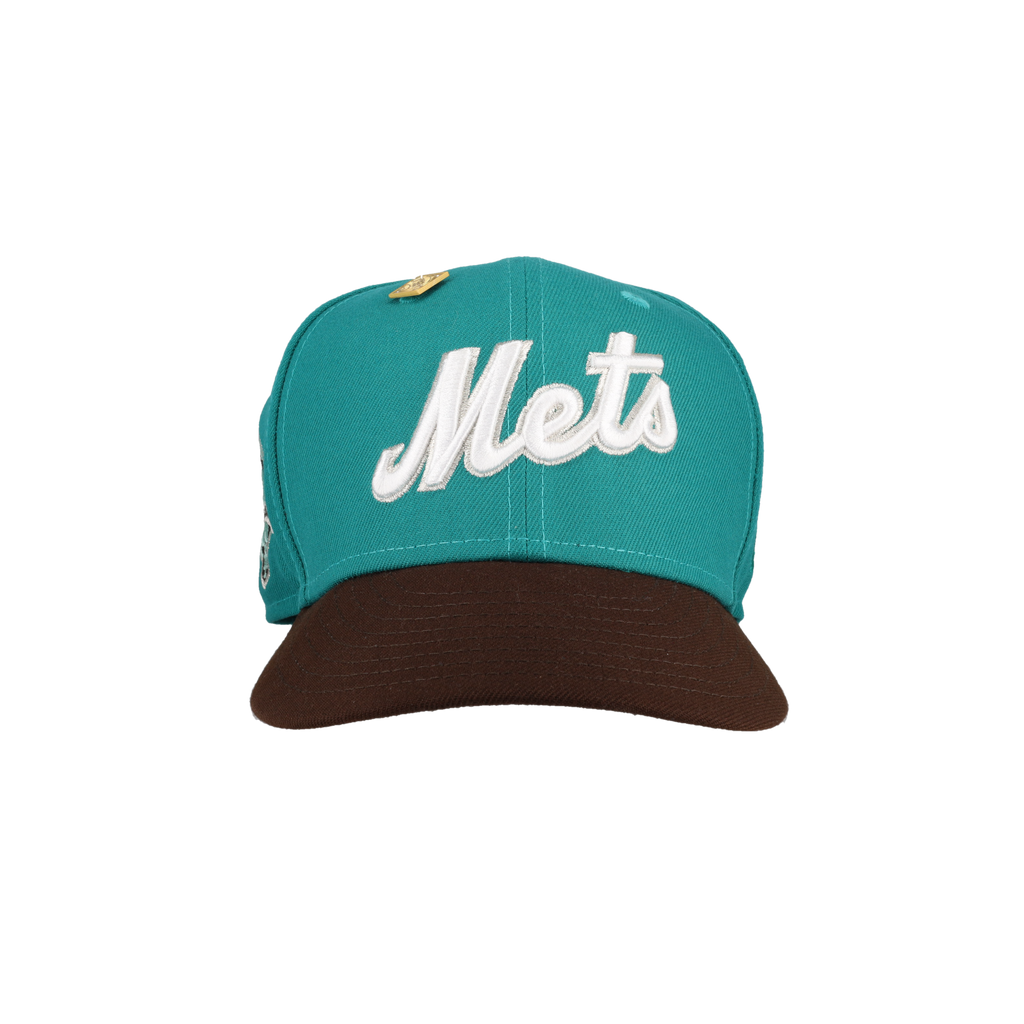 New York Mets Turquoise 50th Anniversary Side Patch 59Fifty Fitted Hat